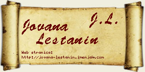 Jovana Leštanin vizit kartica